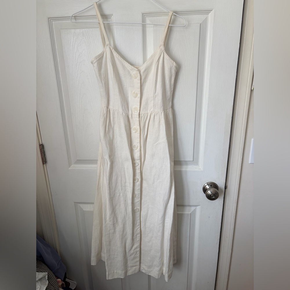 Rachel Pally Cream Button-Front Midi Dress